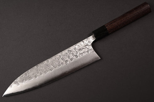 MATSUBARA BLUE NO.2 TSUCHIME GYUTO 240 STAINLESS CLAD / Half Round Rosewood + Buffalo Horn